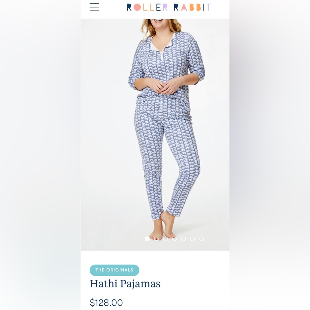 Roller Rabbit 2-piece Hathi Pajamas - Picture 2 of 8